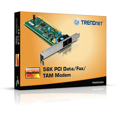Internal Modems on Trendnet   Products   Dial Up Modems   Tfm Pciv92a