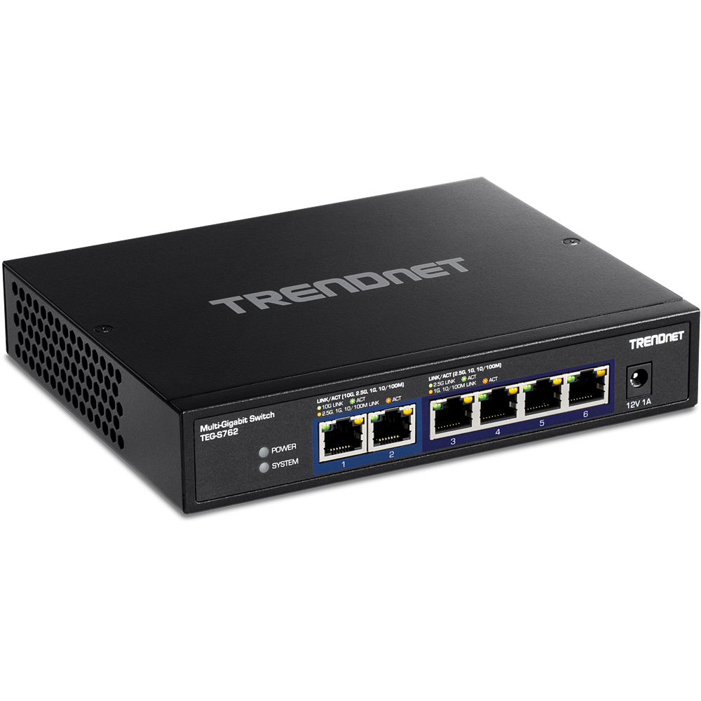 Multi-Gig Switches – 6-Port 10G Switch | TRENDnet - TRENDnet TEG-S762