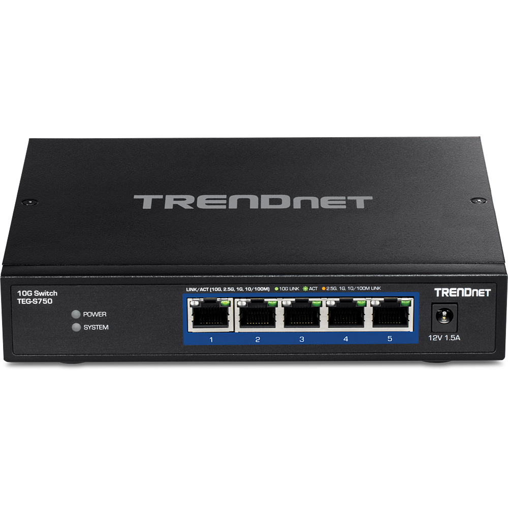 Switch 10G de 5-puertos - TRENDnet TEG-S750