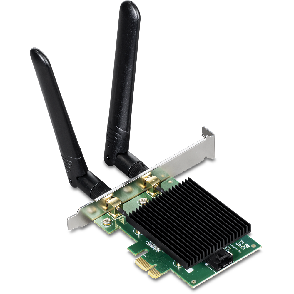 Adaptador wireless PCIe AX3000 de banda dual y Bluetooth® 5.2 (clase 2) -  TRENDnet TEW-907ECH
