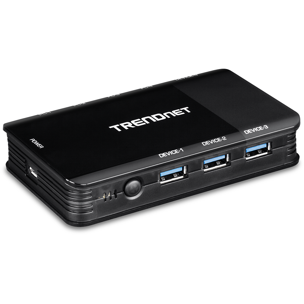 4 Computer 4-Port USB 3.1 Sharing Switch – USB Switch | TRENDnet TRENDnet TK-U404