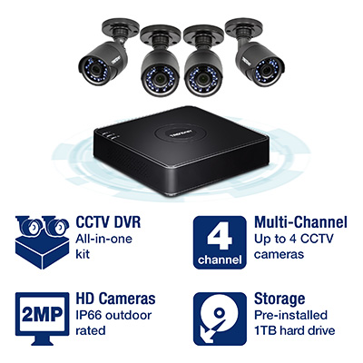 4-Channel HD CCTV DVR Surveillance Kit - Surveillance DVR - TRENDnet TV ...