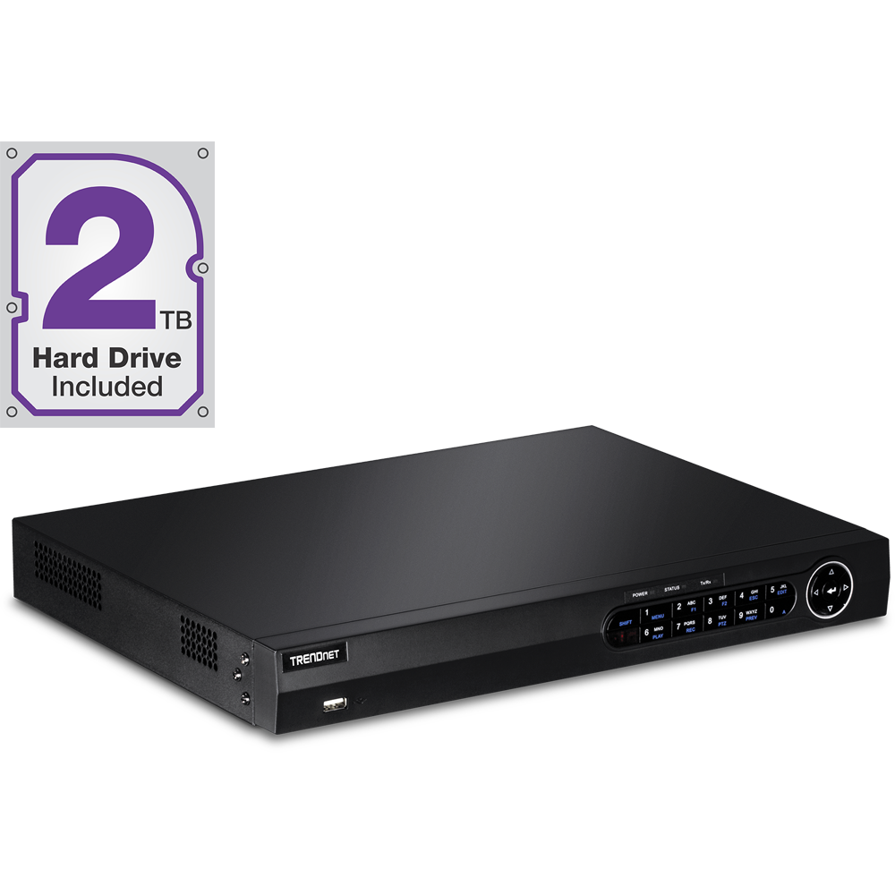 Perceptivo Idear Brillante NVR HD de 8 canales con disco duro de 2 TB - TRENDnet TV-NVR2208D2